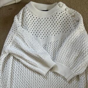 Women's White Knit Sweater
